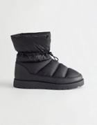 & Other Stories Recycled Polyamide Padded Snow Boots In Black