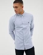 French Connection Essentials Oxford Shirt With Long Sleeve In Blue