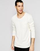 Selected Homme Scoop Neck Boucle Knitted Sweater - Off White