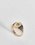 Asos Design Vintage Style Signet Pinky Ring - Gold