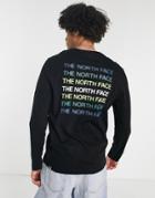 The North Face Graphic Long Sleeve T-shirt In Black