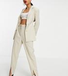 4th & Reckless Petite Twist Back Tailored Pants In Beige - Part Of A Set-neutral