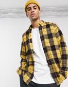 Barbour Beacon Span Check Shirt In Yellow