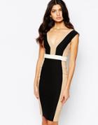 Vesper Contrast Knee Length Pencil Dress