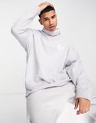 Topman Oversized Future Roll Neck Sweatshirt In Lilac - Part Of A Set-purple