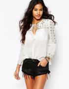 Star Mela Santi Shirt With Mirrored Embellishment