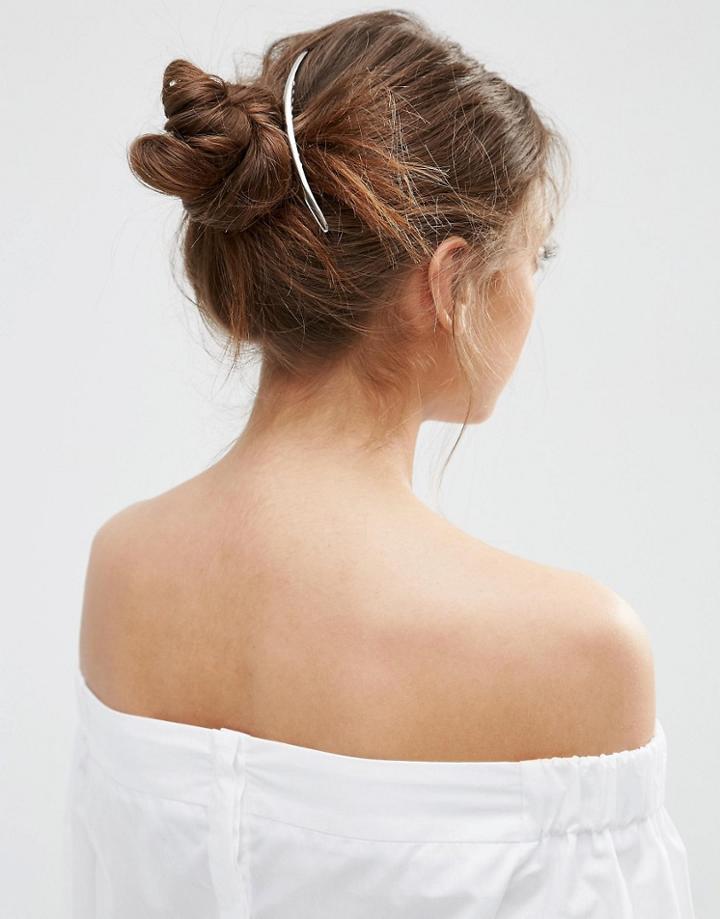 Asos Long Bar Hair Comb - Silver