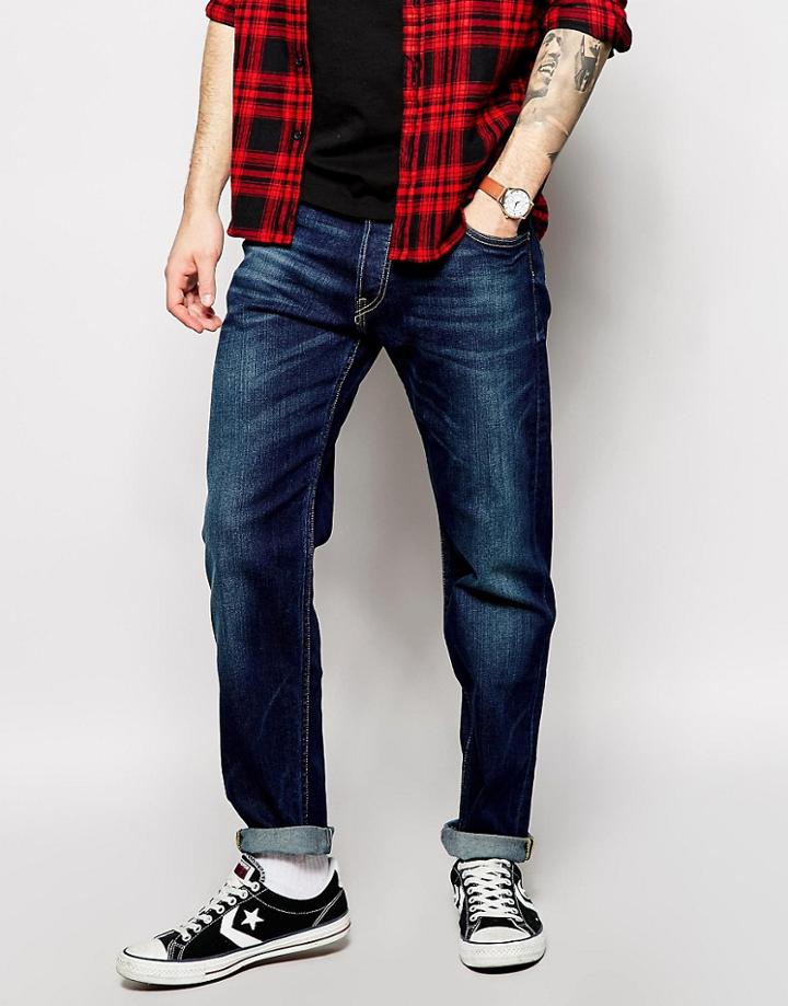 Lee Jeans Chase Relaxed Tapered Night Sky Dark Wash - Blue