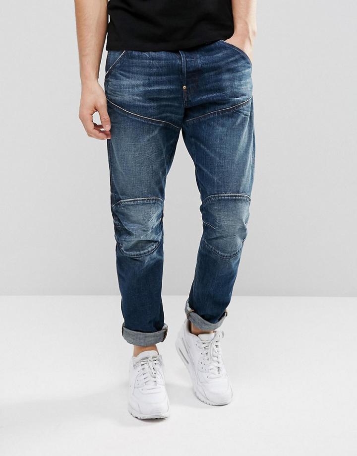 G-star 5620 3d Tapered Jeans Dark Aged Wash - Navy