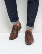 Silver Street Smart Brogues In Brown Leather