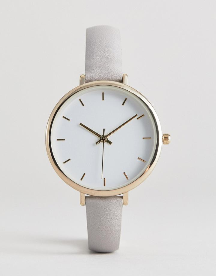 Asos Design Watch In Gray - Gray