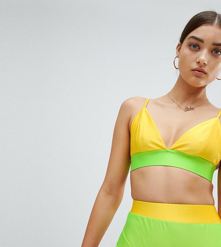 Prettylittlething Exclusive Contrast Cami Bikini Top - Multi