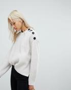 Allsaints Ribbed Crew Neck Jumper - White