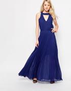 Jovonna Sonoma Maxi Dress With Cut Out Back - Navy