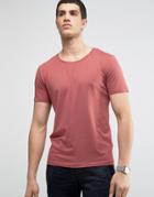 Selected Homme T-shirt In Pima Cotton - Red