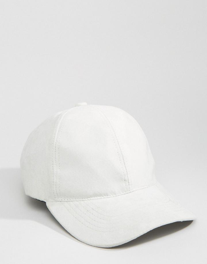 7x Baseball Cap In Light Gray Suedette - Gray