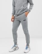 Puma Essentials Skinny Fit Sweatpants In Gray