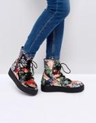 Asos Alarna Lace Up Snow Boots - Multi