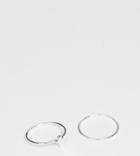 Kingsley Ryan Exclusive Sterling Silver Cross & Simple Band Rings - 2 Pack