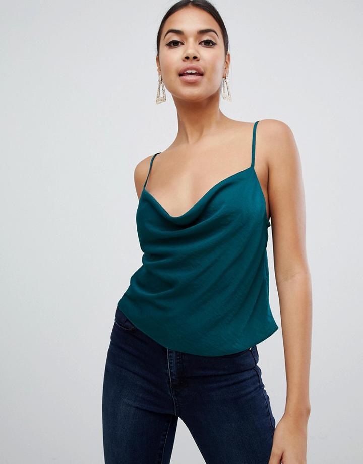 Asos Design Cowl Neck Cami-blue