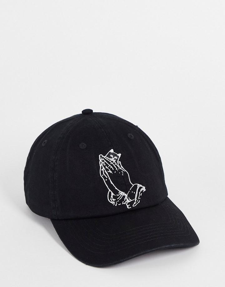 Ripndip Praying Hands Cap In Black