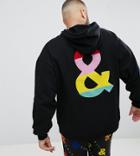 Asos Design X Glaad & Plus Hoodie With Embroidered Back Patch - Black