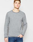 Jack & Jones Knitted Sweater In Mixed Yarns - Navy