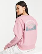 The North Face Outdoor's Together Back Print Sweatshirt In Pink