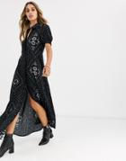 Vero Moda Maxi Shirt Dress In Scarf Print - Multi