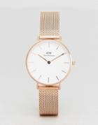 Daniel Wellington Dw00100162 Mesh Watch In Rose Gold - Gold