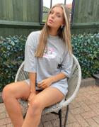 Skinnydip Angelic Cats T-shirt Dress In Gray-grey