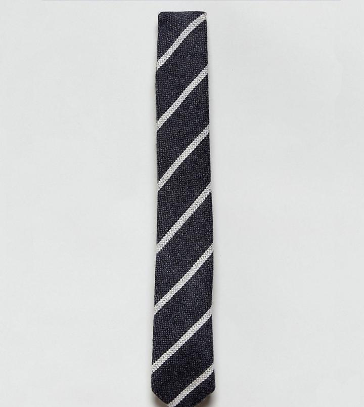 Heart & Dagger Tie In Stripe - Gray