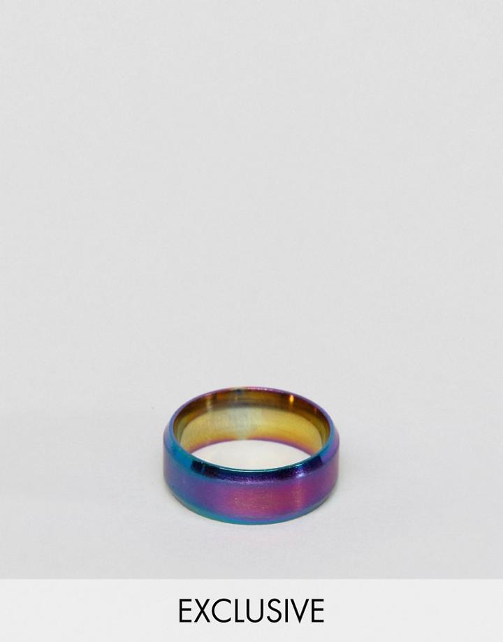 Reclaimed Vintage Inspired Ring In Multi Colored - Purple