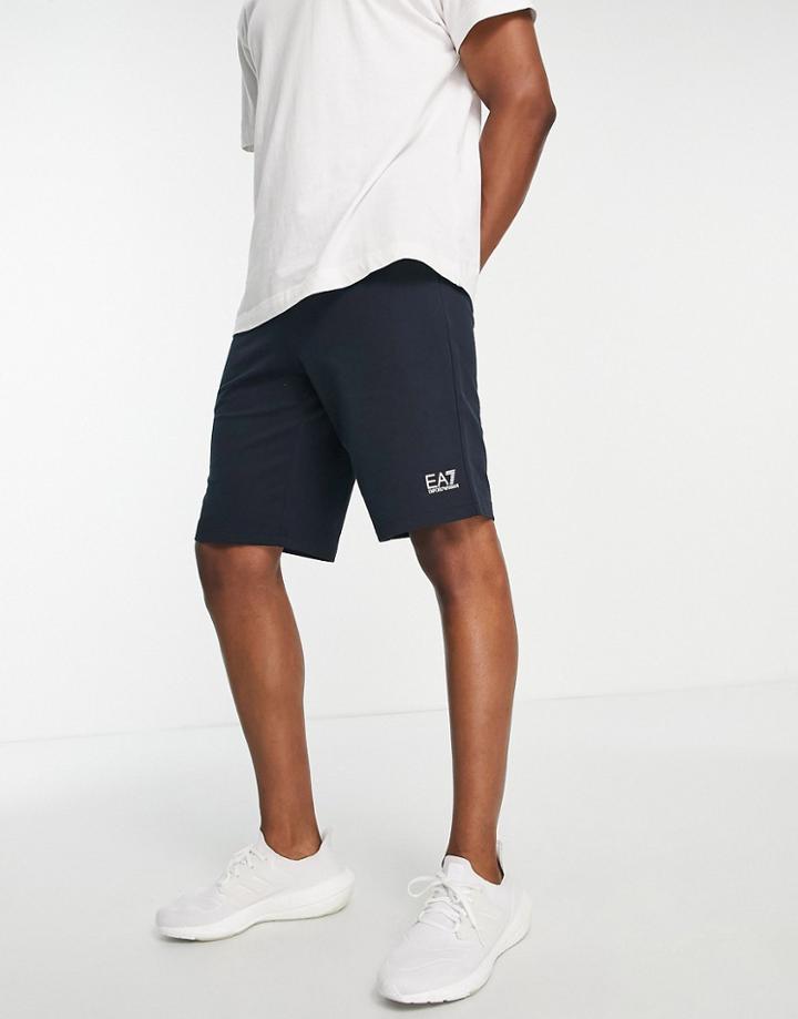 Armani Ea7 Core Id Jersey Shorts In Navy