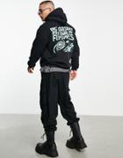 Hnr Ldn Big Futures Back Print Hoodie In Black