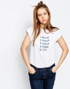Asos T-shirt With Translation Print - White