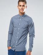Tommy Hilfiger Shirt With Gingham Check In Slim Fit Navy - Navy