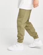 Jack & Jones Originals Cuffed Sweatpants In Khaki-green