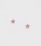 Astrid & Miyu 18k Rose Gold Plated Opal Stone Star Stud Earrings