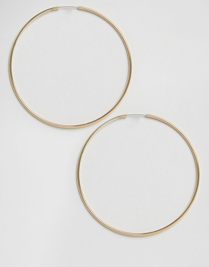 Orelia Medium 50mm Hoop Earrings - Gold