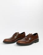 Zign Chunky Lace Up Shoes In Brown High Shine - Brown