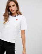 New Look Heart Placement Tee - White
