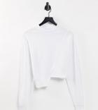 Asyou High Low Hem Sweatshirt In White