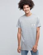 Cheap Monday Dragged Long T-shirt Logo Pocket Gray - Gray