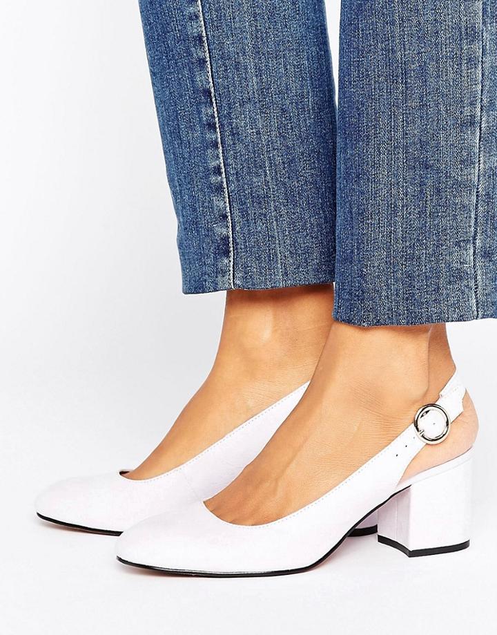 London Rebel Slingback Heeled Shoe - Purple