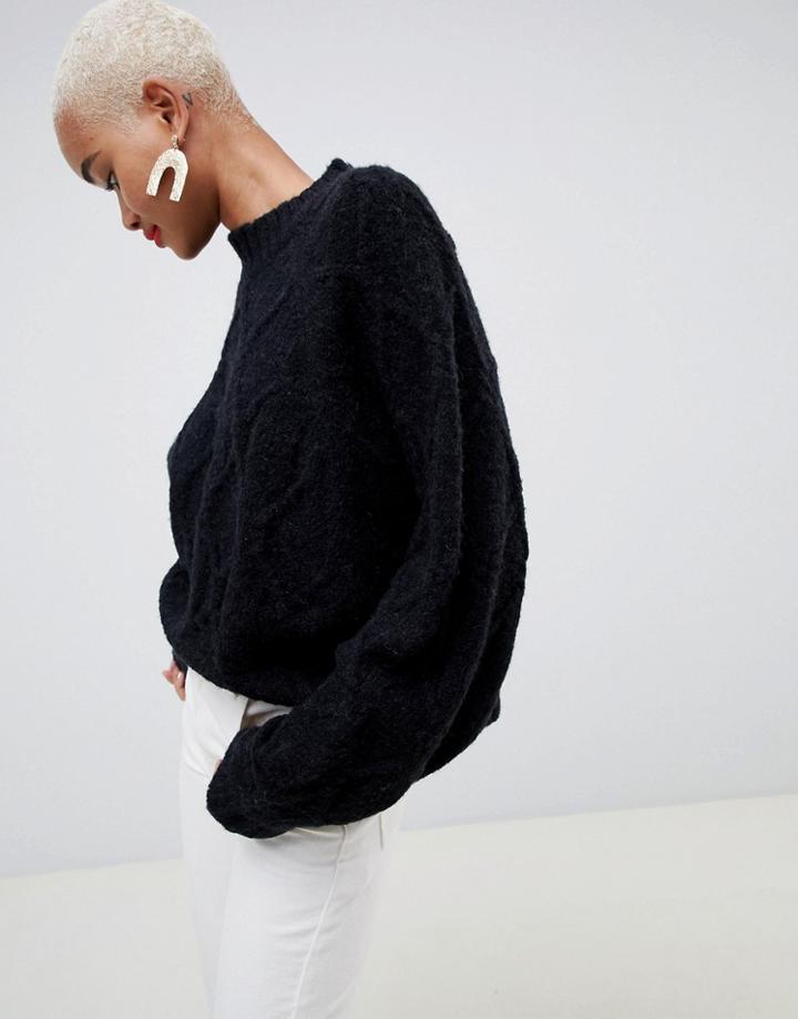 Moves By Minimum Premium Round Neck Sweater-black