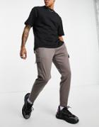 Mauvais Smart Cargo Sweatpants In Taupe-grey