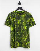 Boss Tforest Camo Print T-shirt In Green