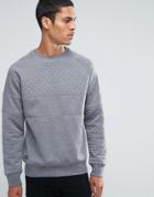 Threadbare Cut And Sew Paneled Sweater - Gray
