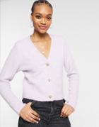 & Other Stories Bee Button Cardigan In Lilac-purple